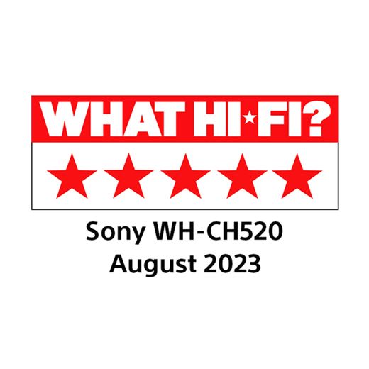 Sony WH-CH520 Wireless On-Ear Headphones - Black - What Hi-Fi Award
